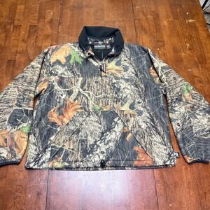 Rivers West Fleece Pullover Men Large Camo H2P Waterproof 1/4 Zip Hunting Jacket